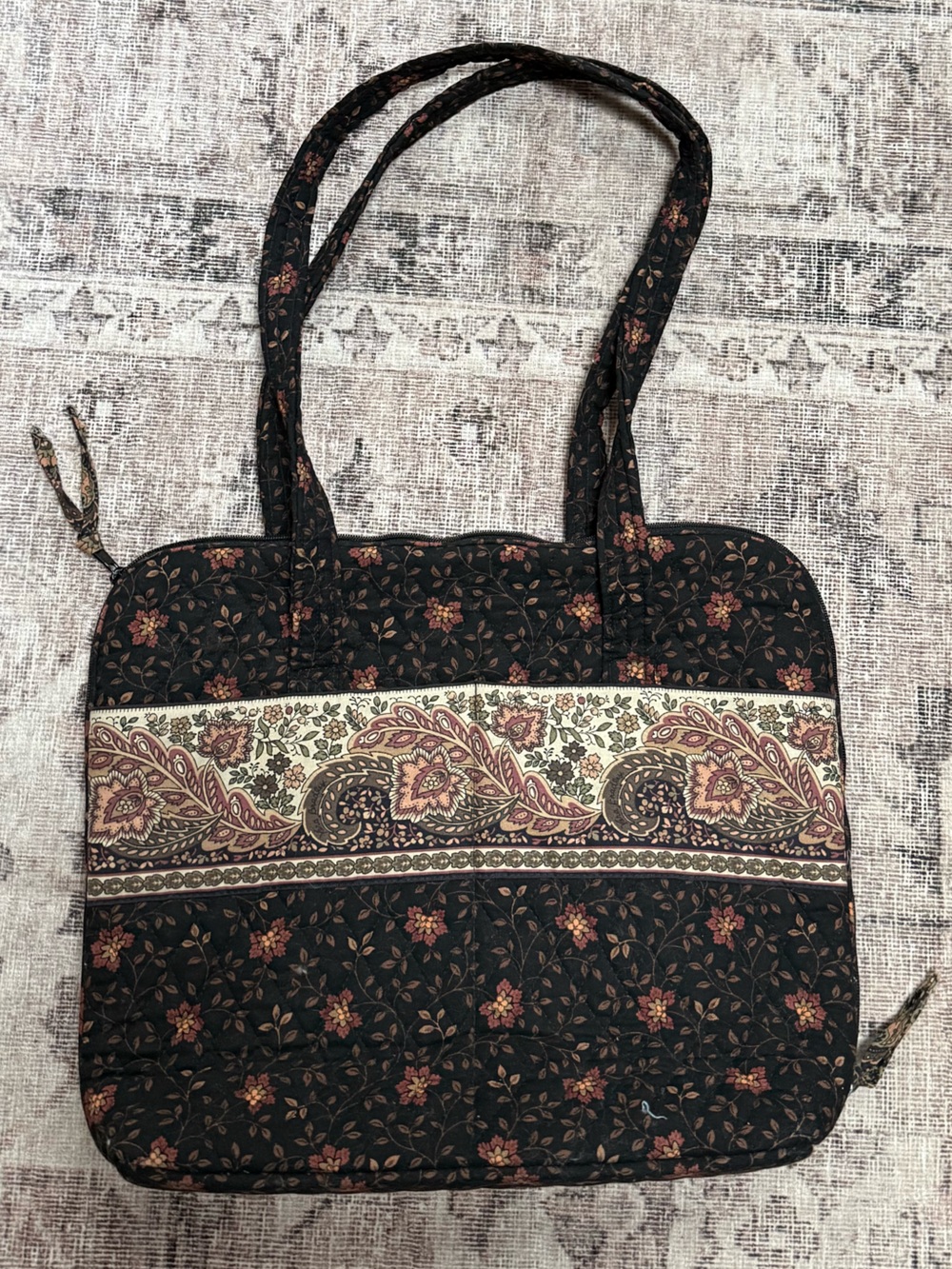 Vera Bradley Vintage Black Walnut Shoulder Bag